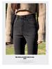 Trendy Women's High Waist Velvet Slimming Straight-Leg Jeans for Winter