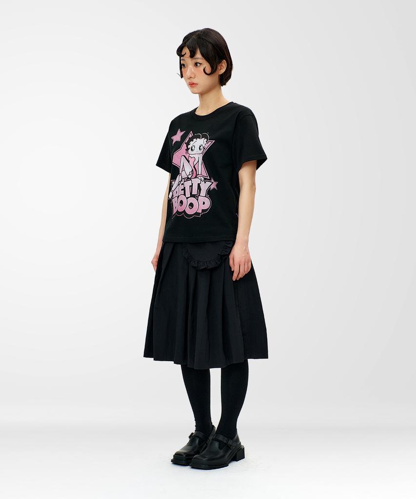 LAUGHER [Betty Boop] Star T-Shirt - Black