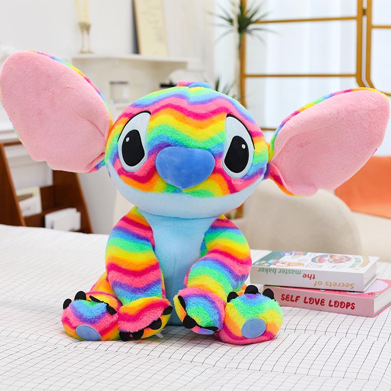 Sakura Pink Stitch Plush Toy with Flowers - Valentine's Day Gift for Girls
