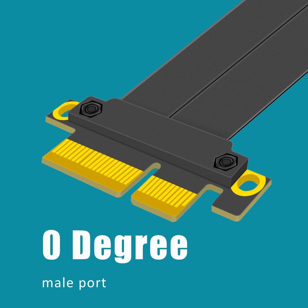 GLOTRENDS 100mm PCIe X4 Riser Cable for Sound and More 4.0 - M.2, WiFi, Firewire, USB, Cards,