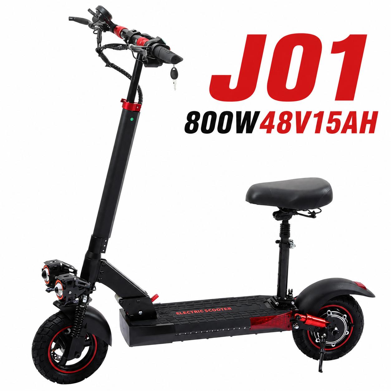 J01 Electric Scooter 800W48V15AH Battery 10-inch