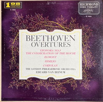 Disque vinyle BEETHOVEN, THE LONDON PHILHARMONIC - Ouvertures de Beethoven B19026 RICHMOND US Classique Occasion