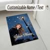 Personalized Crystal Velvet Carpet,Taylor Swift Custom Printed Name, Plush Area Rug For Home Indoor Decor