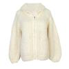 Women's French S-Style Loose Knit Cardigan: Zip-Up Turn-Down Collar, Fashionable for Autumn & Winter