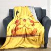 1pc Pikachu, Cute blanket Lightweight Flannel Throw for Sofa Bed Travel Camping Livingroom Office Couch Chair