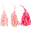 Pompon Puff In Camaieu Pink Wool 8cm 3 Pieces