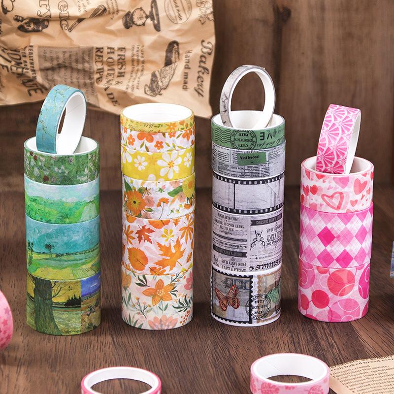 18 Rolls Retro Series Set Background Material Notebook Decoration Stickers