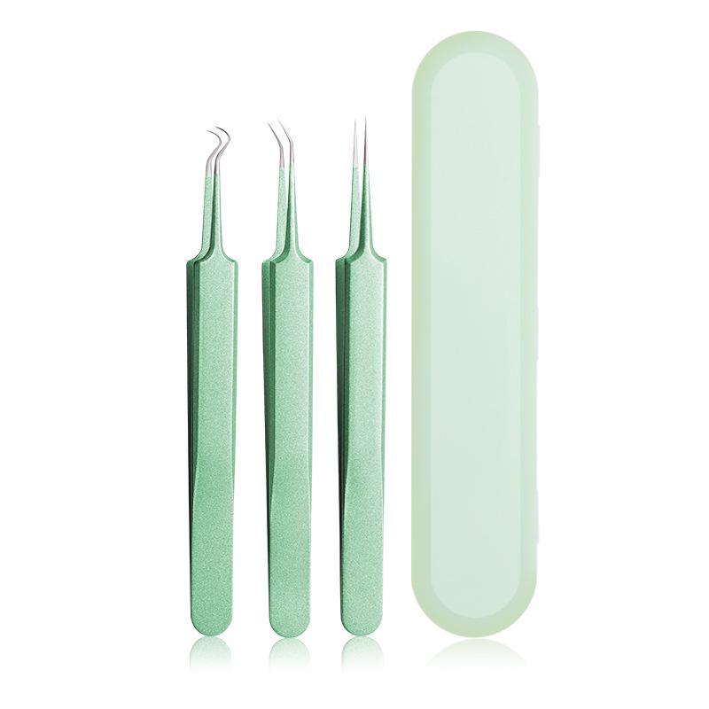 Grünes 8-teiliges Mitesserentferner-Set: Akne-Nadeln & Mitesserentferner für den Salongebrauch