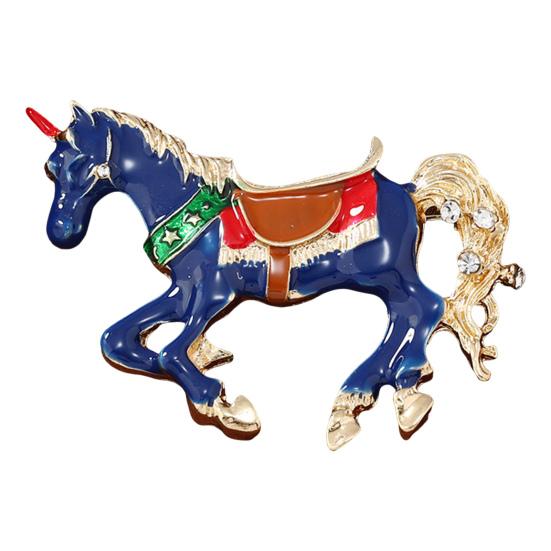 Retro brož kůň Cvalající kůň Klopový odznak Dekorativní brož s koněm Odznak Oblečení Doplněk