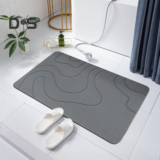 Baderomsgulvmatte Rasktabsorberende Hurtigtørkende Diatoméjord Sklisikker Bunn Inngangsmatte Trenger ikke vask Flerbruks Badekar Dusj Vask Kjøkken Teppe