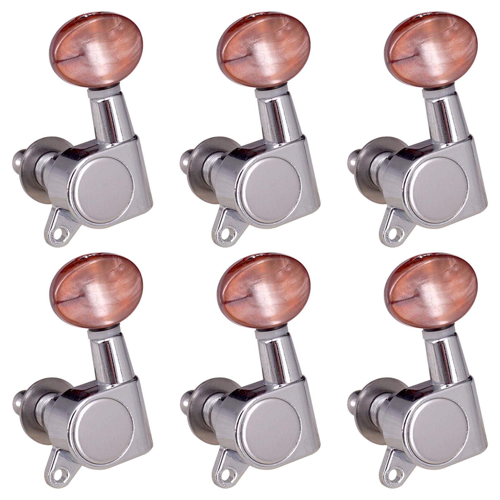 

String Tuning Pegs Accessories Parts Enclosed Locking Tuners Concave Button Repair Machine Head Tuners for Acoustic Guitar