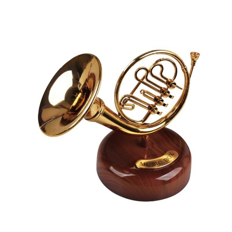 Mechanism Wind Up Musical Box Violin Music Box Miniature Musical Instrument Ornament Home Decors Creative Artware Gift