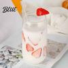Clear Glass Tumbler Resistant Borosilicate Cup Bamboo with for Milkshake Lid Heat Tumbler Retro Mason Eco Friendly Water Bottle