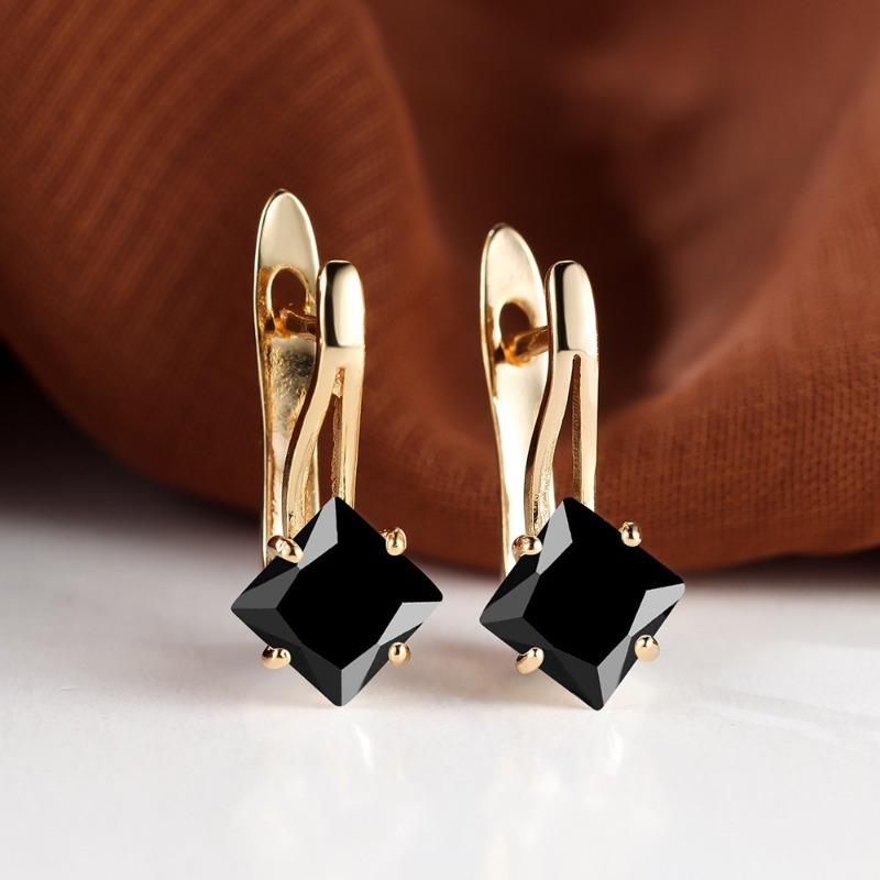 Geometric Drop Earrings Fashion Gold Color Wedding Party Earrings Jewelry Gifts