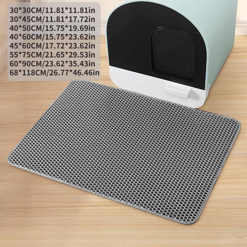 Litter Cat Mat Tray Mat Of Large Size Double Layer Honeycomb Waterproof Holes