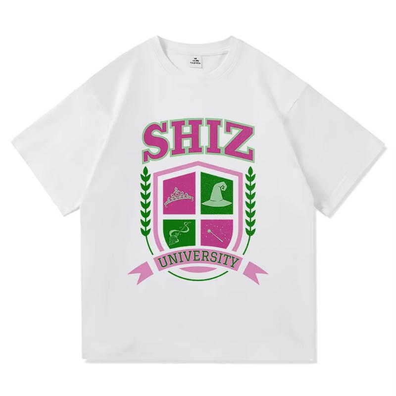Shiz University Tričko Móda Dámské Estetické Film Zlá Tričko Unisex Vysoce Kvalitní Ležérní Elphaba Glinda Bavlněná Trička