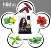 Nisha Natural Henna Powder Hair Color Natural Black Herbal Conditioning Dye For Soft Shiny Hair Men Women 25g X Pack of 8