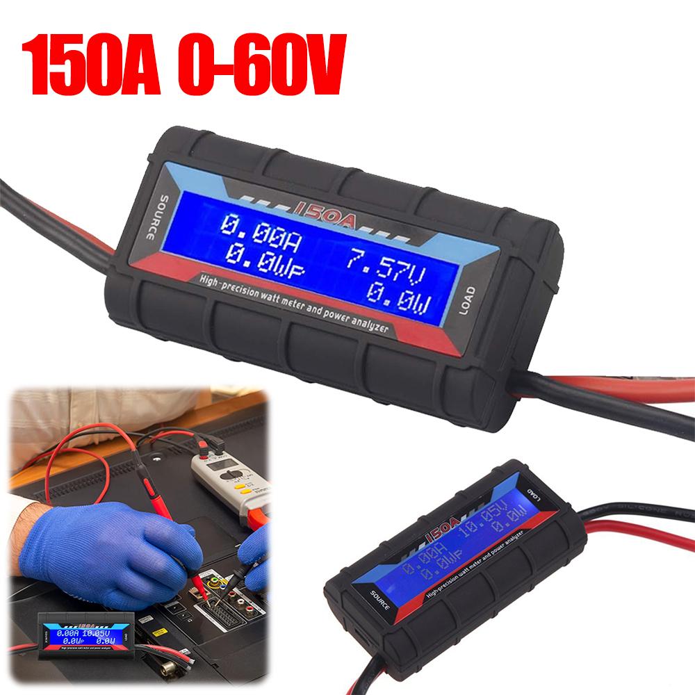 150A RC High Precision Watt Meter with Backlight LCD High Precision Current Power Analyzer Digital High-Precision Amp Watt Meter