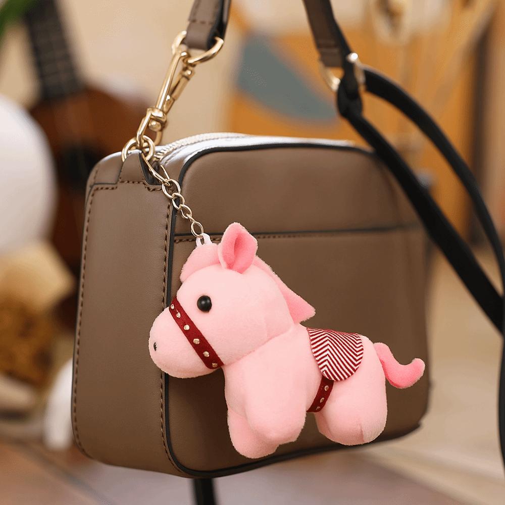 Mascot Doll Pony Pendant Steed Doll Stuffed Animal Keyring Zodiac Pony Figurine  Birthday Gift