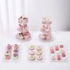 3 Tiers White Plastic Cupcake Stand Dessert Stand Tiered Serving Trays - Round, Square, Flower