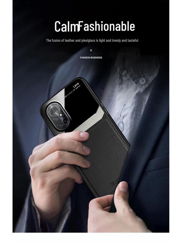 Ochranný kryt s koženou texturou pro Huawei Honor V40 Light Luxury Edition - měkký silikon, plný okraj, ochrana objektivu 5G