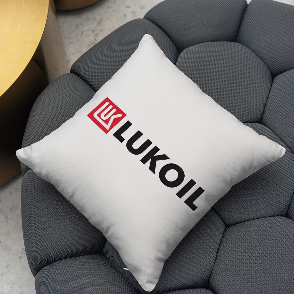 Lukoil Cushion Cover Reversible Plush Pillow Cover – For car, sofa, bedroom, perfect as a gift.