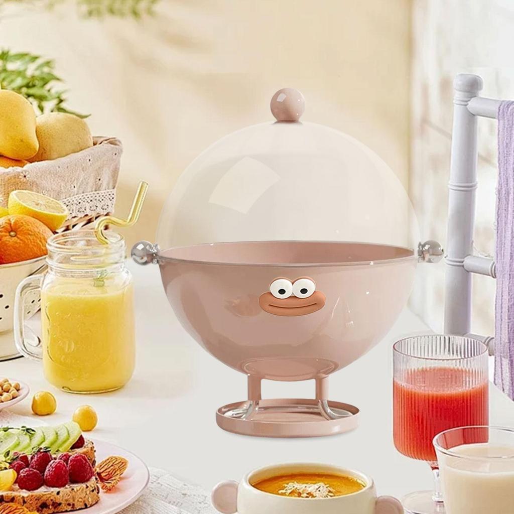 Serving Fruit Bowl with Lid Container Decor Pedestal Basket Food Storage Bowl for Breads Office Home Dining Room Tabletop