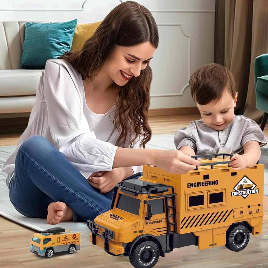 Heculos Car 7 Construction Vehicle Includes Catapult Type Work Mini Christmas Birthday Kindergarten Educational Toy Toy, Set, Sound, Rail, Vehicle,