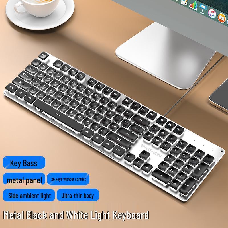 

Pioneer GX710 Mechanical Feel Wired Keyboard with White Backlight for Gaming and Office Use