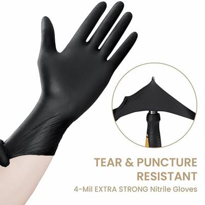 100/50/20PCS Black Nitrile Gloves Disposable Thick Powder Free Cleaning Gloves Textured Kitchen Household Mechanic Tattoo Gloves