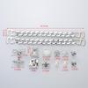 Bear Rhinestone Chain Silver Crocs Accessories DIY Shoe Buckle Flower