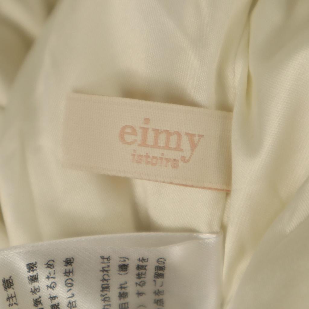 Unused Eimy Istoire Cutting Tweed Straight Pants M Ivory Women Used