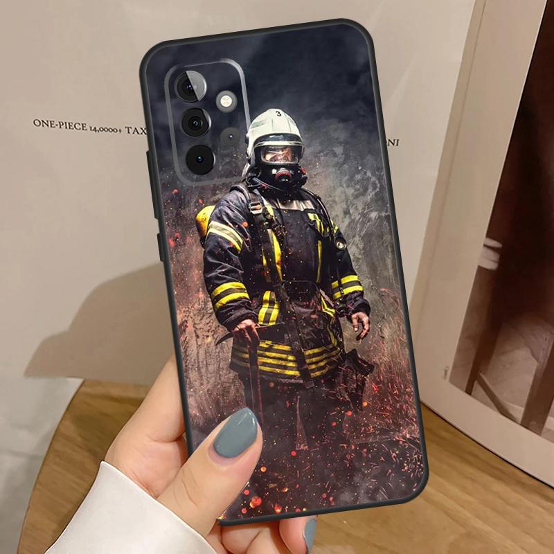Cool Firefighter Heroes Fireman Phone Case For Samsung Galaxy A32 A52 A12 A53 A33 A23 A13 A54 A34 A14 A51 A15 A25 A35 A55
