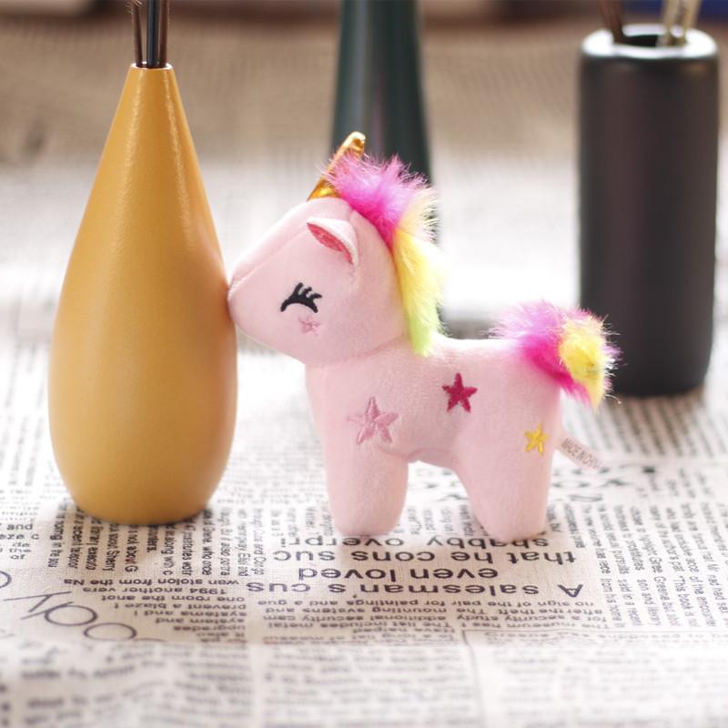Unicorn Stuffed Animal Pendant With Pp Cotton Filling For Bag Decor