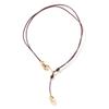 Vintage Round Leather Cord Pendant Necklace With Unique Fingerprint Design Bohemian Statement Jewelry For Women