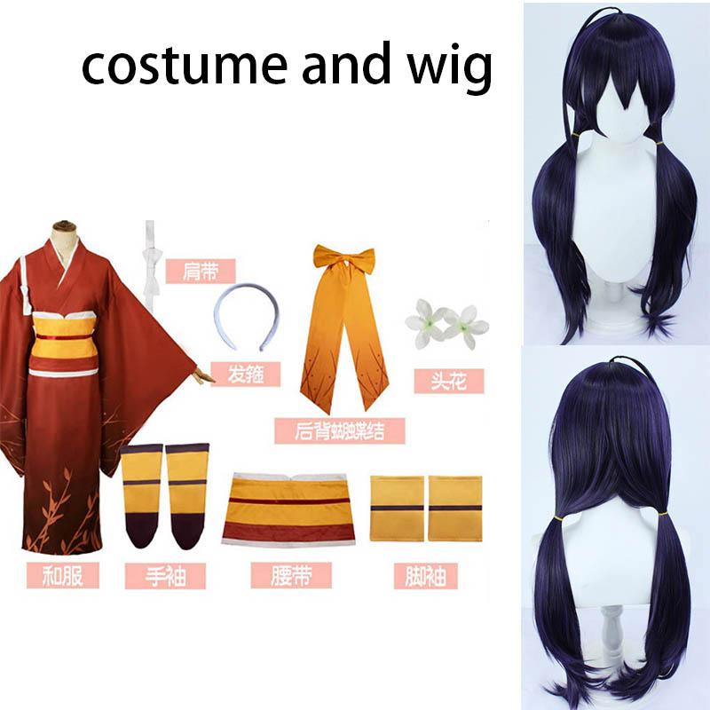 Izumi Kyouka Cosplay Costume Kimono Halloween Party Suit For Girls With Kyouka's Headwear