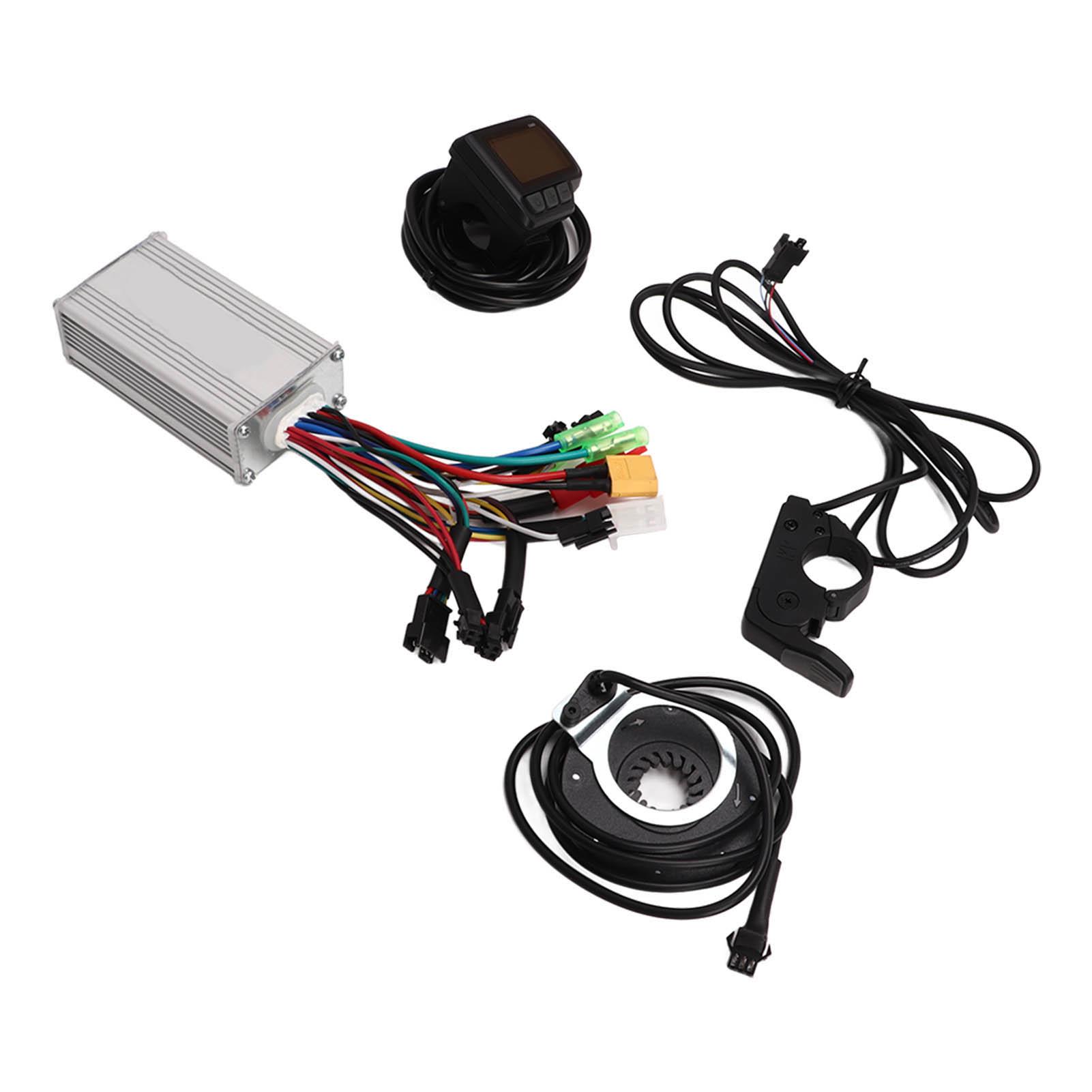 

Комплект контроллера электродвигателя велосипеда, 3 режима, синусоидальная волна, 6-ламповый контроллер PAS, дроссельная заслонка большого пальца, ЖК-дисплей