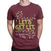 Unisexs Tshirt Funny Lets Get Lit Christmas In July Summer Lights Cotton Tees Short Sleeve T Shirts O Neck Clothes Printed
