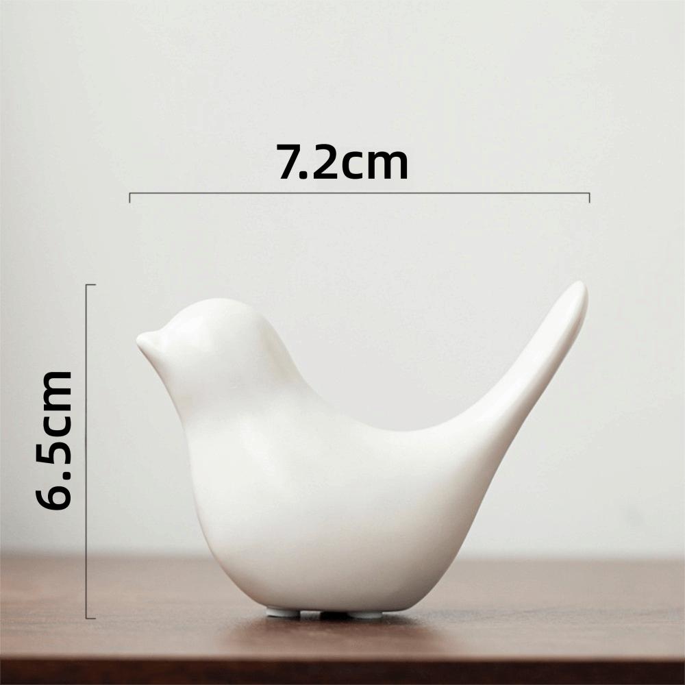 Black White Bird Sculpture Nordic Style Animal Statue Ornaments Bird Ceramic Figurines  Home Decor