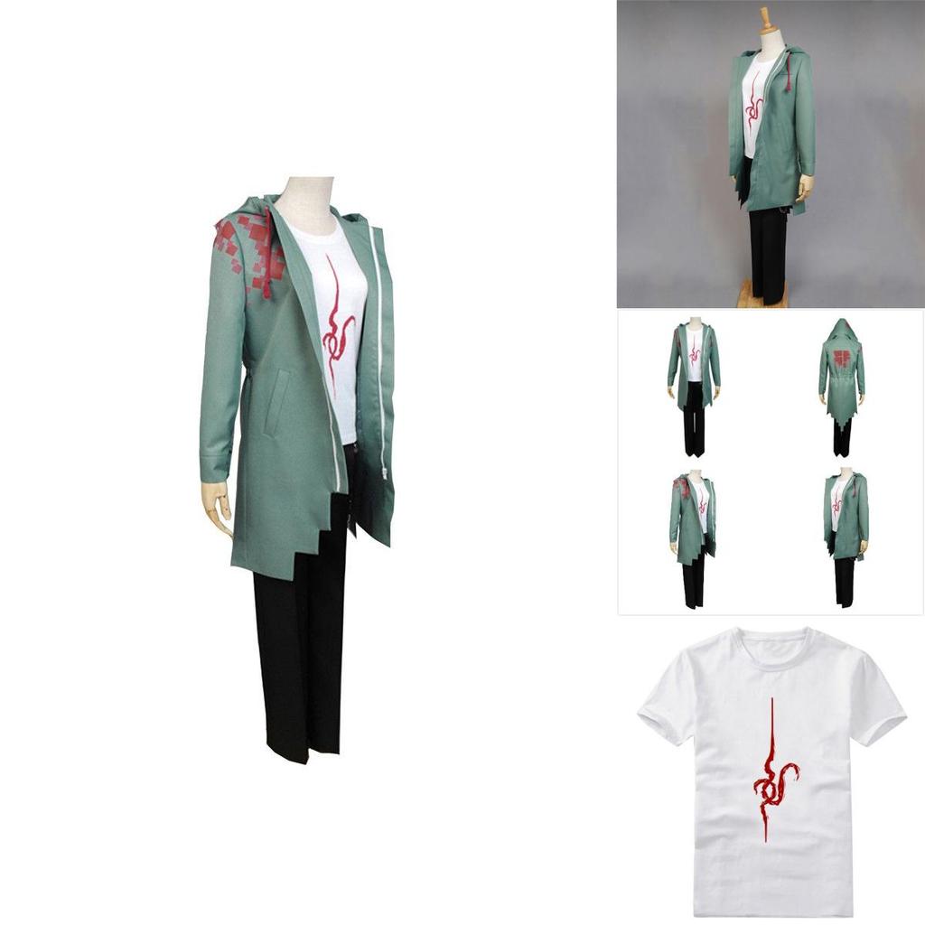 Komaeda Nagito High Quality Cosplay Costume Coat Jacket T-shirt Pants Wig Set