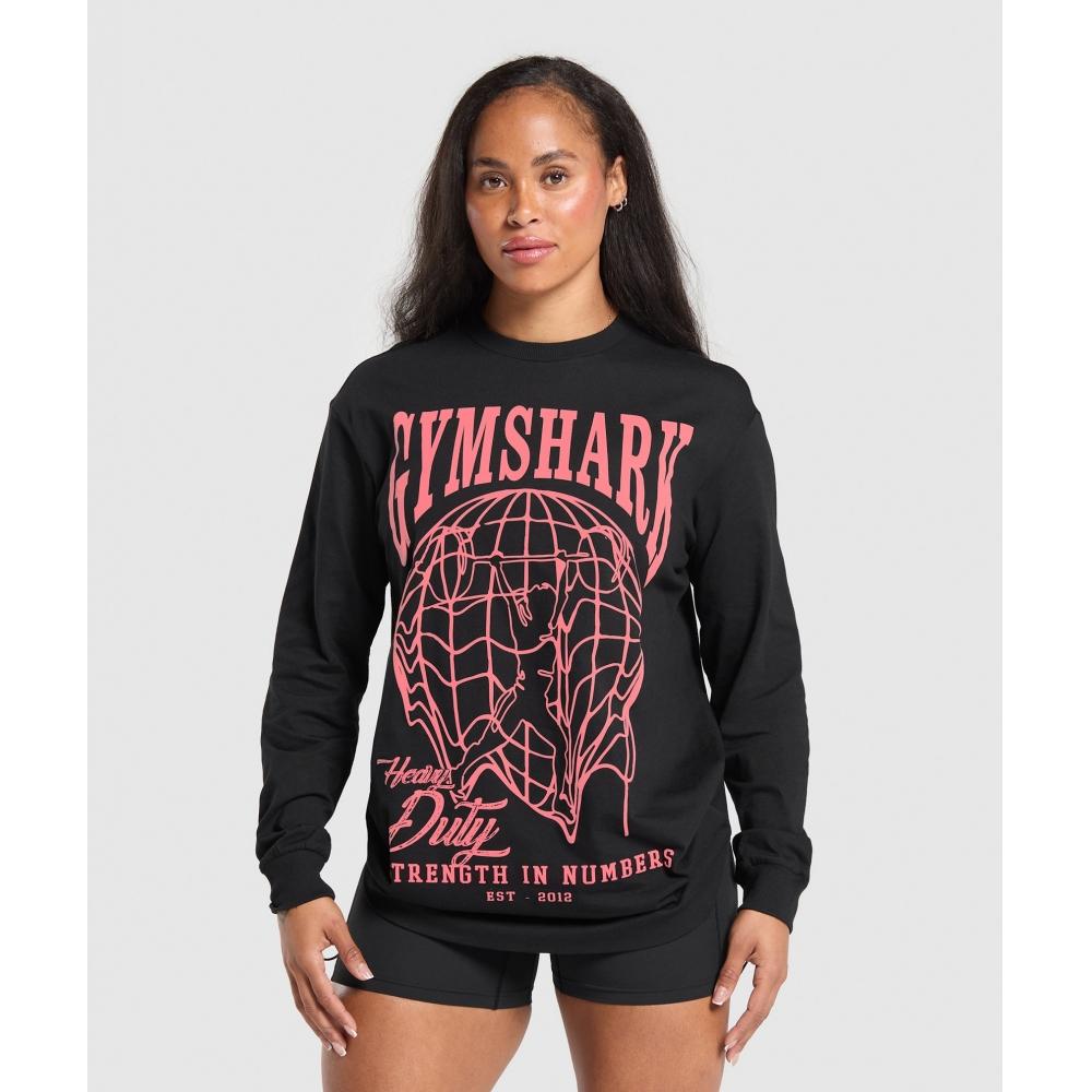 

Gymshark Strength In Numbers Топ с длинными рукавами, черный B2b1u Bb2j XS