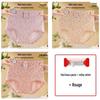 High-Waisted Women's Floral Print Cotton Underwear - Skin-Friendly, Tummy Control, Butt-Lifting, Antibacterial, Nude Feel Triangle Briefs.