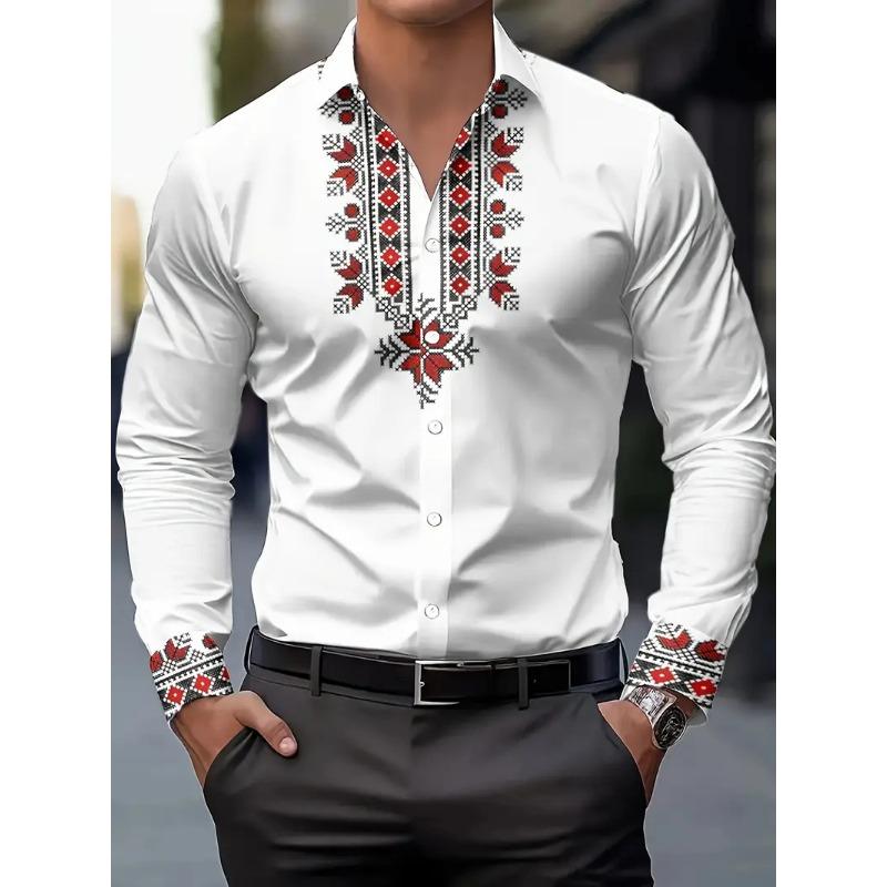 Hawaiian Men's Shirt Blue Striped Printed Shirt Fashion Summer Beach Shirt Clothing Flap Collar Men's Clothing