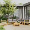 Day and Night - Day and Night Garden Furniture 7 Pcs Cushions Solid Acacia Wood