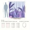 1pc Botanical Pattern Shower Curtain Natural Scenery Tropical Leaves Theme Design Bathroom Decoration Polyester Fabric Contains