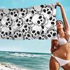 Crâne Horreur Sorcellerie Gothique Grandes Serviettes de Plage en Microfibre Serviette Sable Serviettes de Plage Serviette de Piscine pour Voyage Piscine Natation Yoga