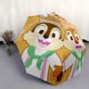 Chip & Dale Stuffed Animal Cute Cartoon Character Automatic Opening and Closing Umbrella - Small Umbrella Suitable for Various Occasions, Po