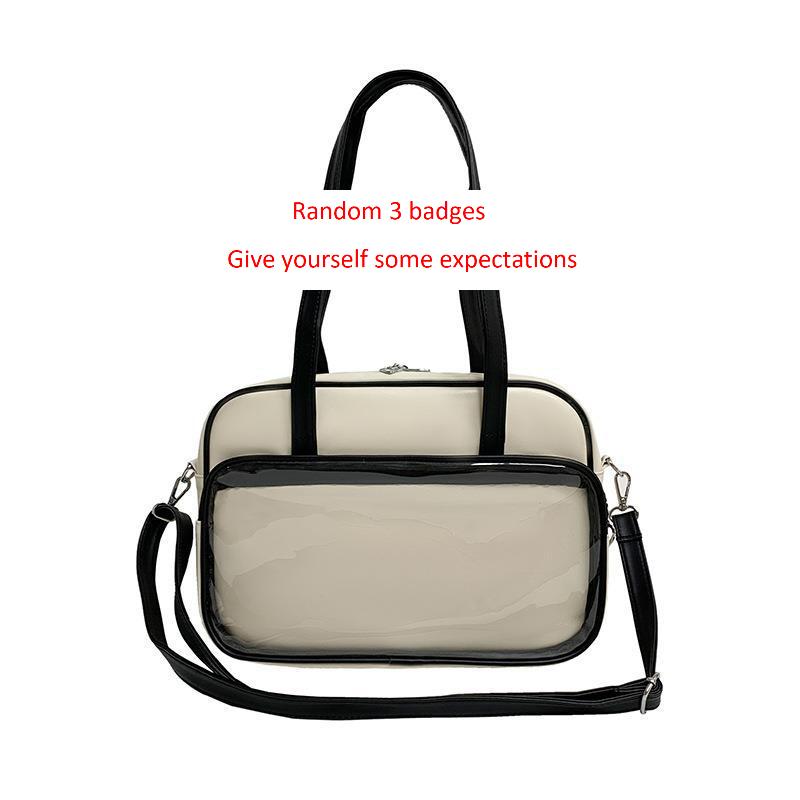 Japanese School Style Single Shoulder Transparent Itabag Two-Dimensional Doll Oblique Span Handbag Girl Student Jk Shoulder Bag