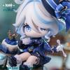 [Genuine] Game Genshin Impact Furina Cartoon Q Dolls Anime Cosplay Model 13CM ABS&PVC Focalors Statue miHoYo Original Xmas Gifts