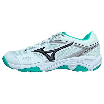 Sky Blaster Confortáveis Versáteis Absorventes de Choque Antiderrapantes Tênis de Badminton de Cano Baixo Unissex Tênis Branco Azul 71GA234602